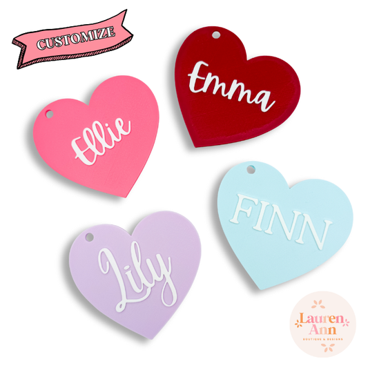 Custom Valentine Basket Name Tags 💘