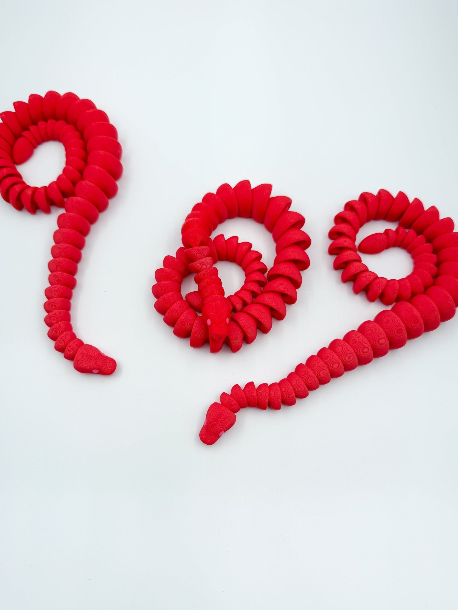 Articulated 3D Printed Snake – Valentine’s Edition (14 Inches) - Designs by Lauren Ann