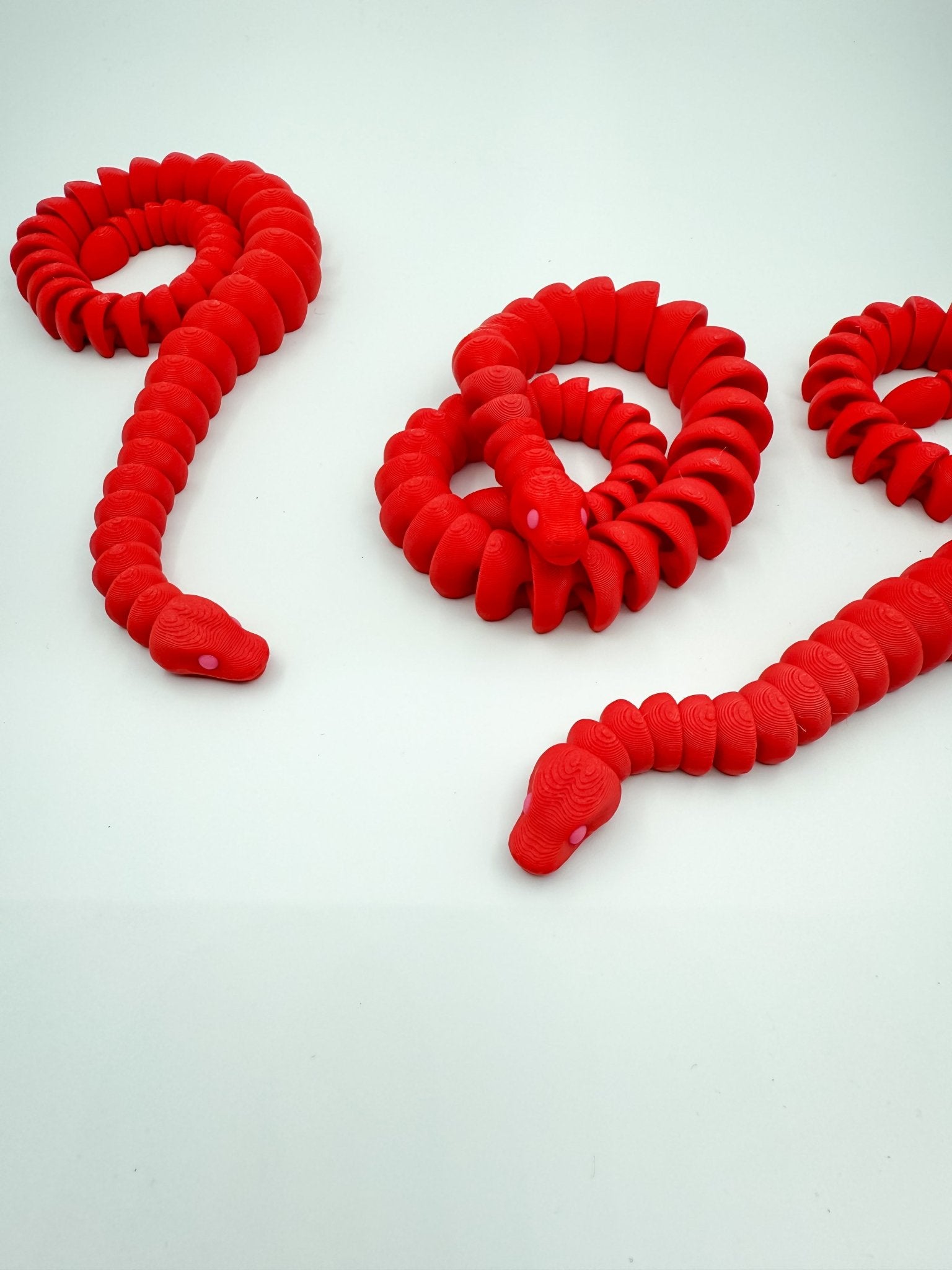 Articulated 3D Printed Snake – Valentine’s Edition (14 Inches) - Designs by Lauren Ann