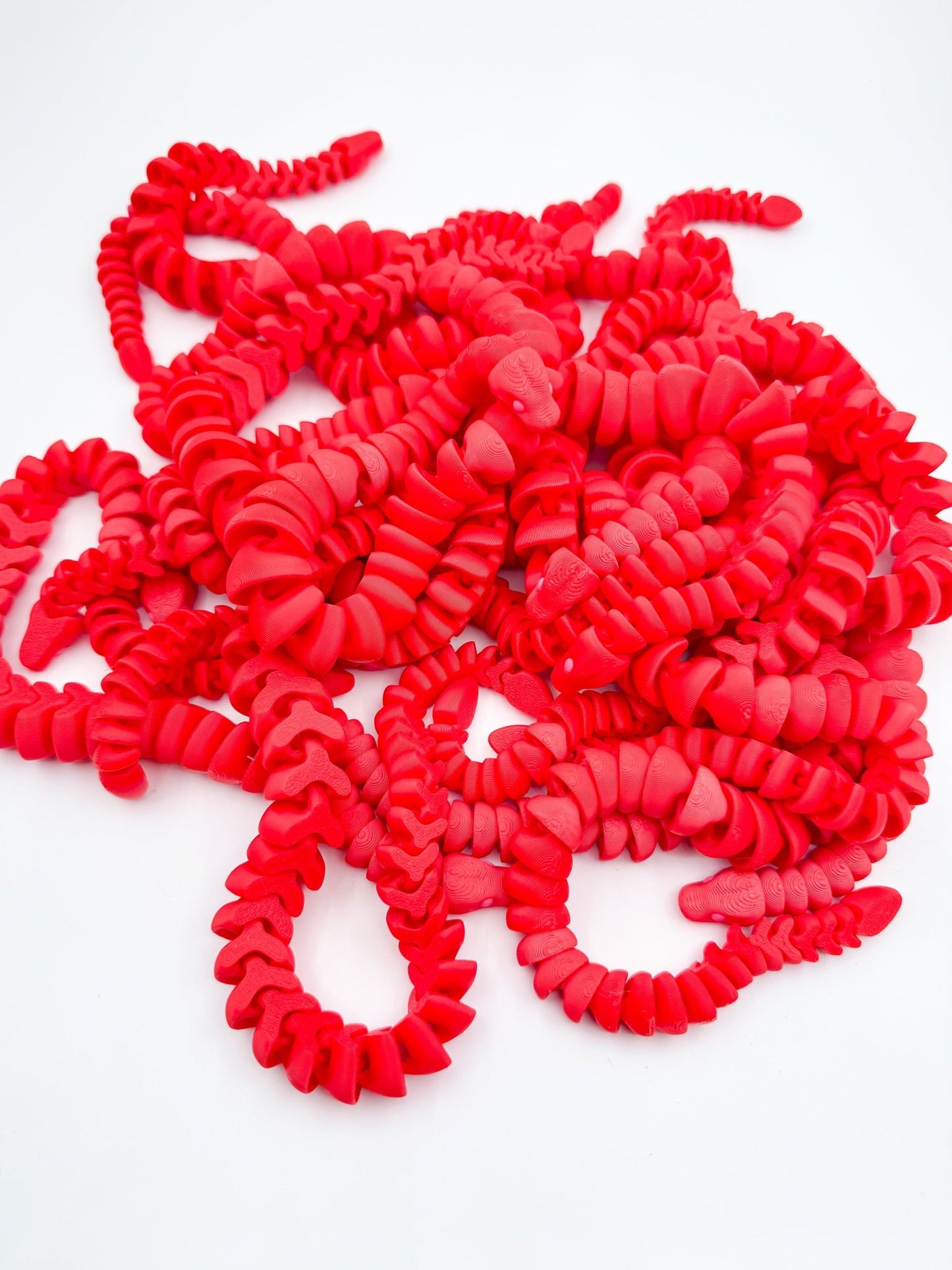 Articulated 3D Printed Snake – Valentine’s Edition (14 Inches) - Designs by Lauren Ann