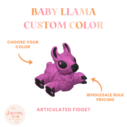 Baby Llama Fidget - Custom Color (15 Pack)