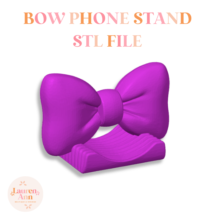 Bow Phone Stand STL File
