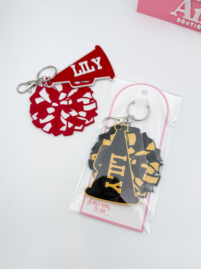 Personalized Cheer Keychain