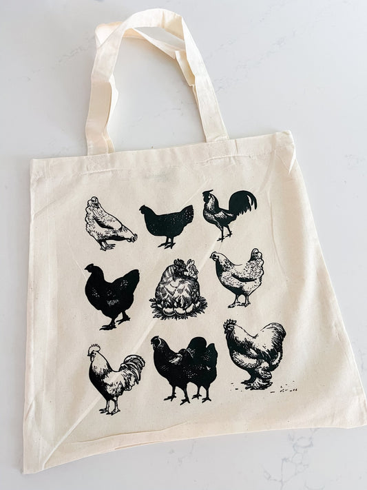 Chickens Tote - Designs by Lauren Ann