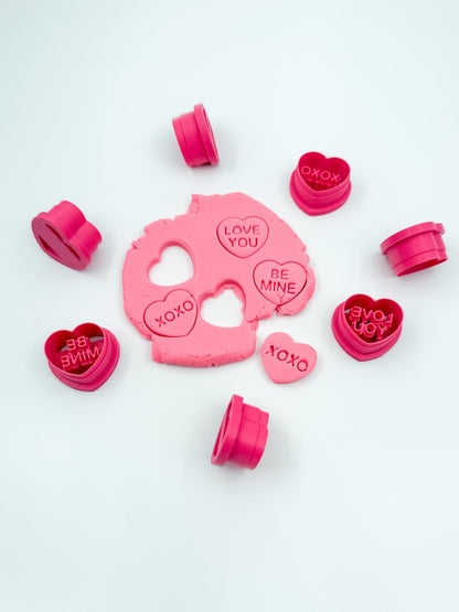 Conversation Heart Clay Cutters – Set of 4 - Designs by Lauren Ann