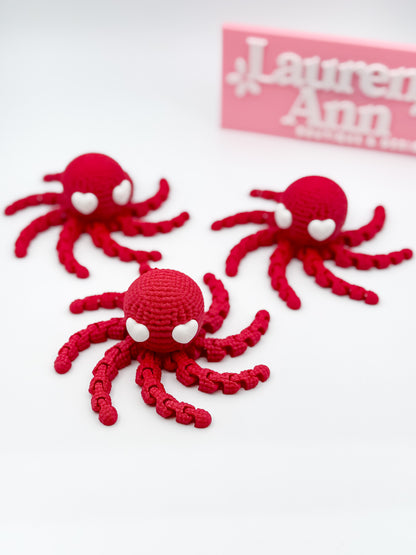 Crochet Octopus Heart Eyes Fidget