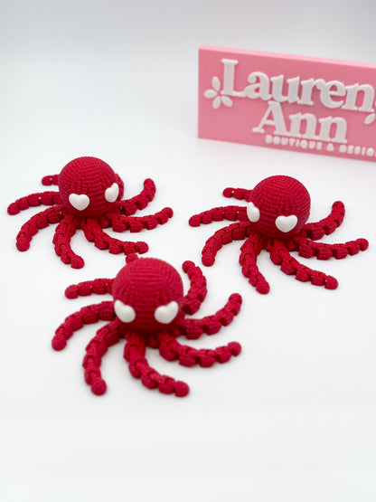 Crochet Octopus Heart Eyes Fidget
