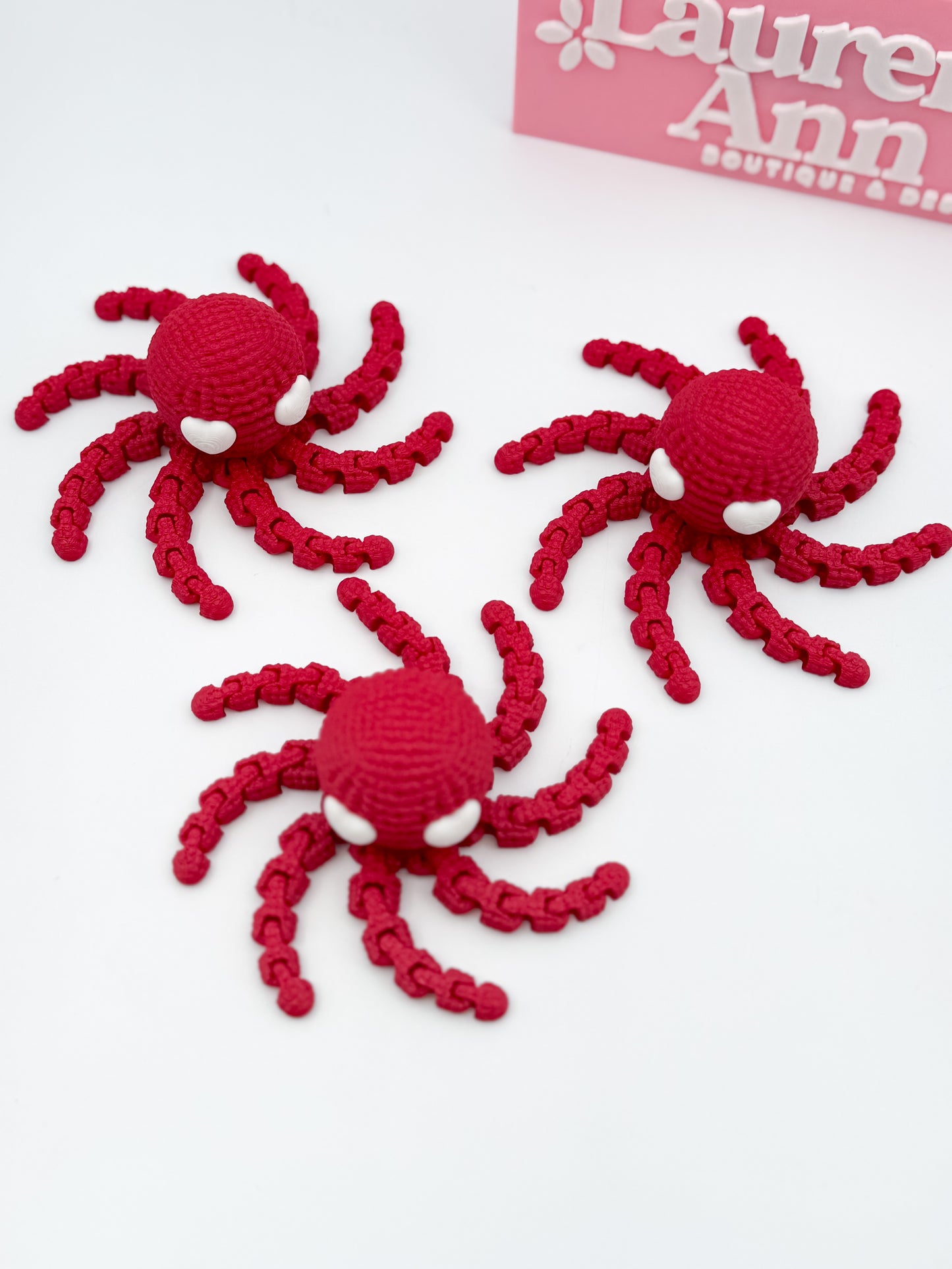 Crochet Octopus Heart Eyes Fidget
