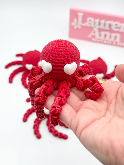 Crochet Octopus Heart Eyes Fidget