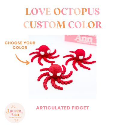 Crochet Octopus Heart Eyes Fidget