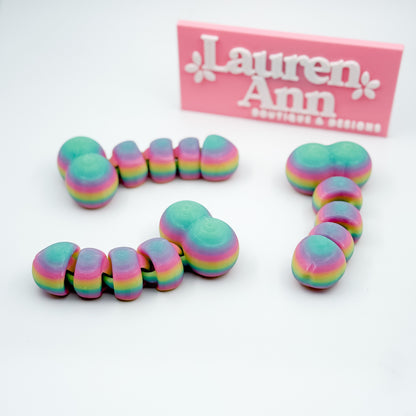 3D Printed Articulated Penis Fidget - Glow In the Dark