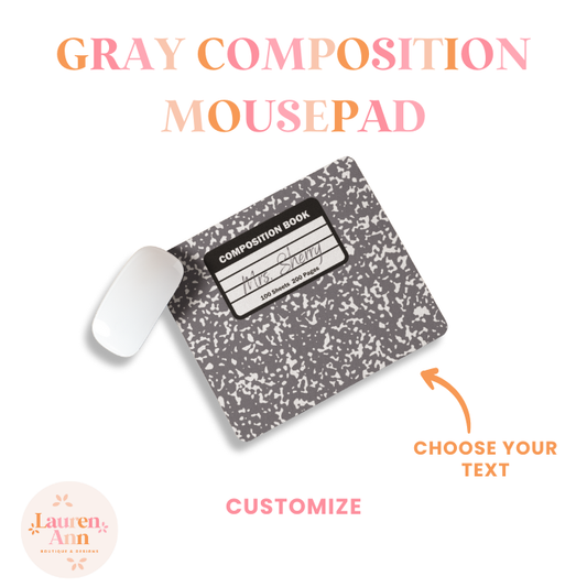 Gray Composition Mousepad