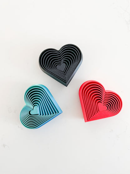 Layered Heart Fidget - Custom Color (15 Pack)