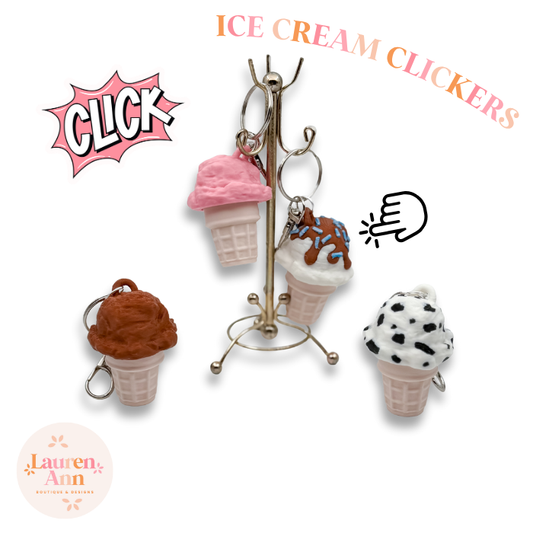 3D Printed Ice Cream Cone Clicker Toy