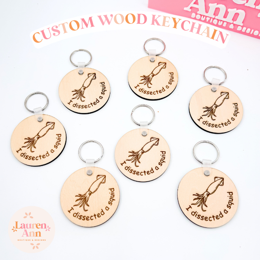 Custom Wood Keychain - 2.25 INCH