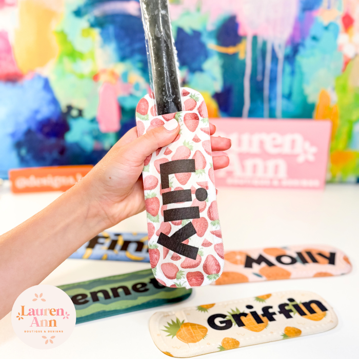 Custom Neoprene Ice Pop Sleeve with Name