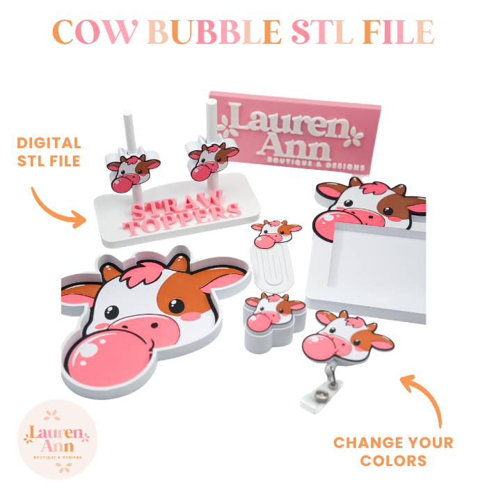 Cow Bubble Collection STL Files