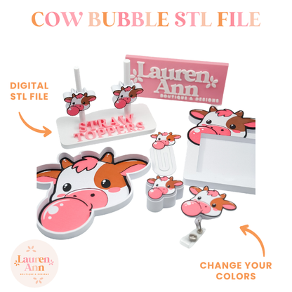 Cow Bubble Collection STL Files