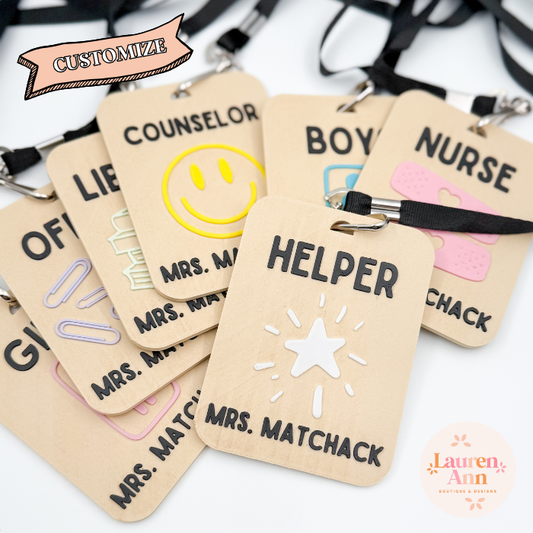 Customizable Teacher Hall Pass