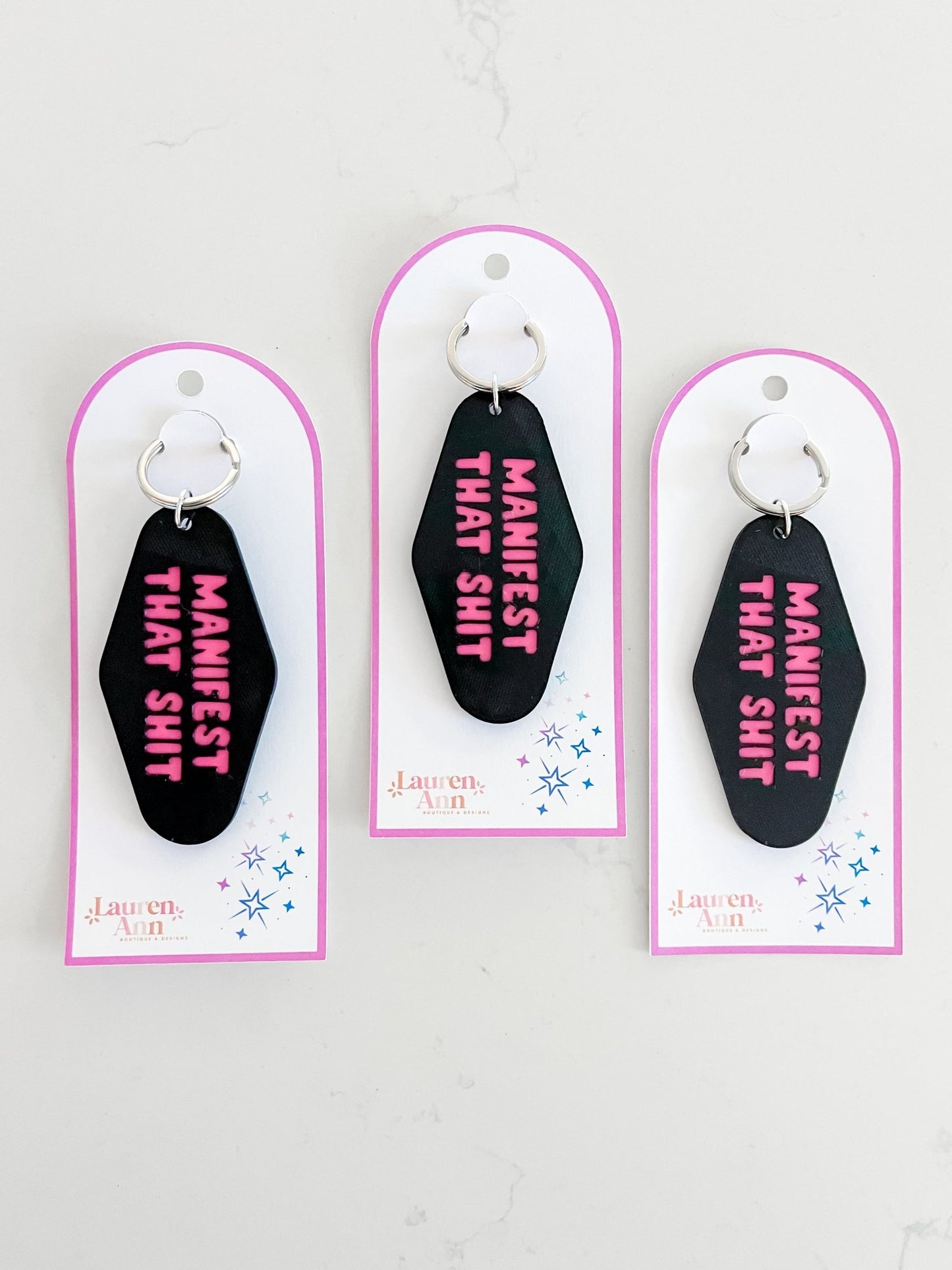 Manifest That Sh*t Keychain - Designs by Lauren Ann