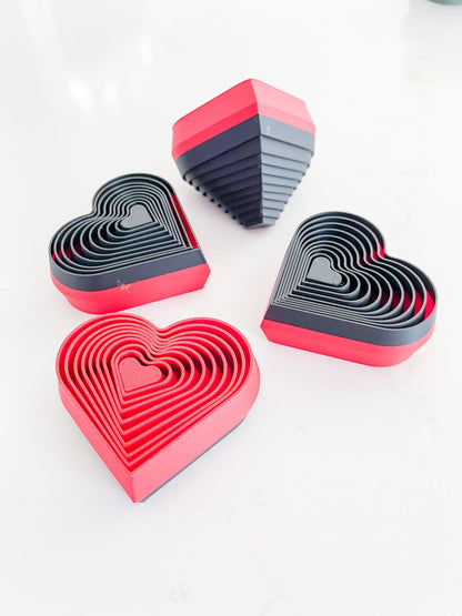 Mixed Bag of Heart Fidgets - Designs by Lauren Ann