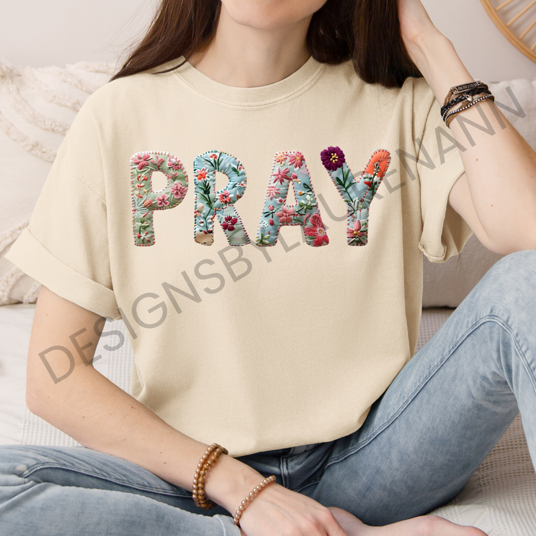 Pray Patchwork T-Shirt