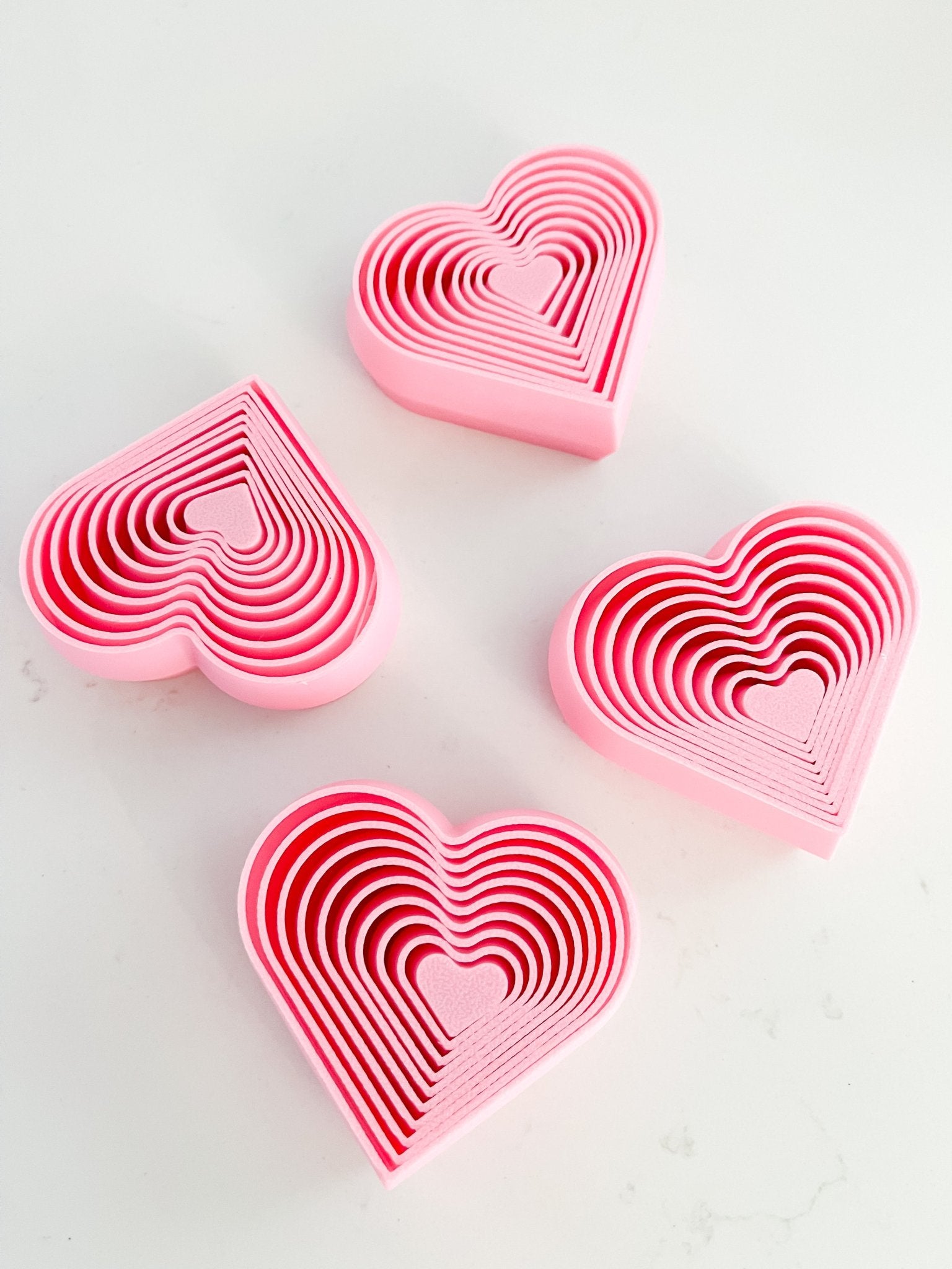 Pastel Pink Hearts - Designs by Lauren Ann