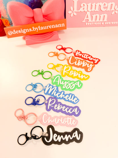 Personalized Script Name Keychain