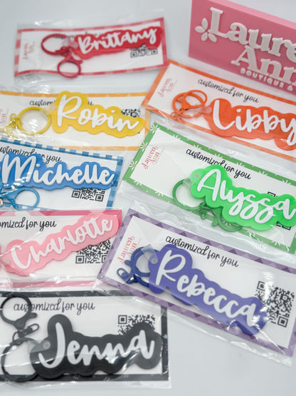 Personalized Script Name Keychain