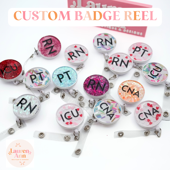 Personalized Resin Badge Reel