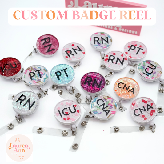 Personalized Resin Badge Reel