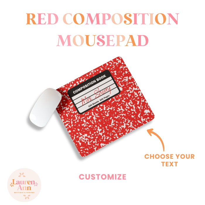 Red Composition Mousepad