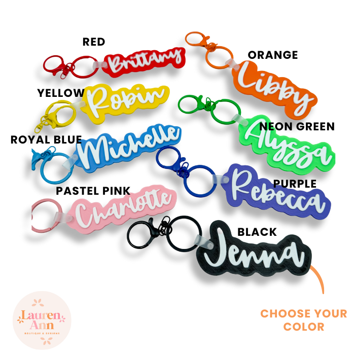 Personalized Script Name Keychain