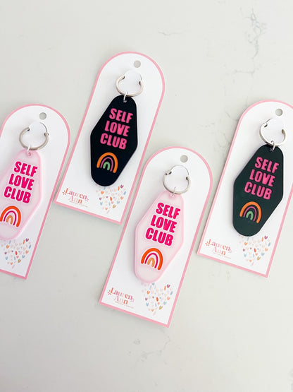 Self Love Club Keychain - Designs by Lauren Ann