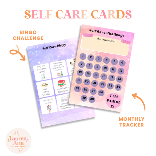 Self Care Bingo and Tracker - Digital Download