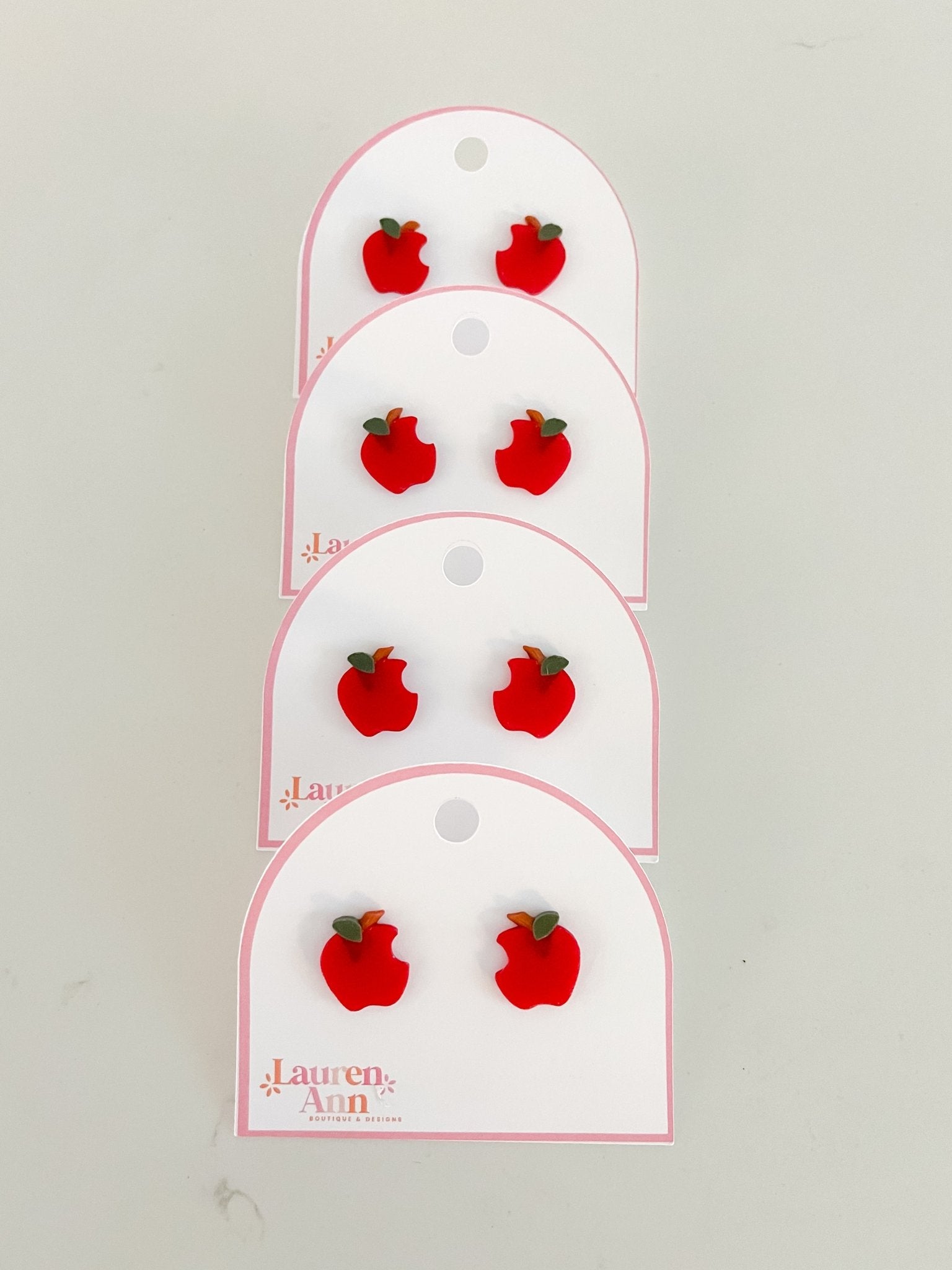 Shimmer Apple Studs - Designs by Lauren Ann