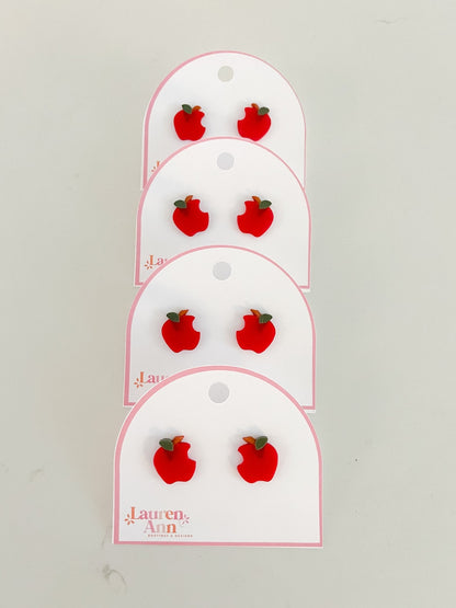 Shimmer Apple Studs - Designs by Lauren Ann