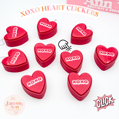 XOXO Heart Clickers - Red