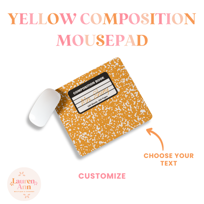 Yellow Composition Mousepad