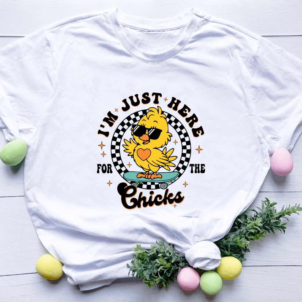 Youth Boys Easter T-Shirt – "Here for the Chicks" - Designs by Lauren Ann