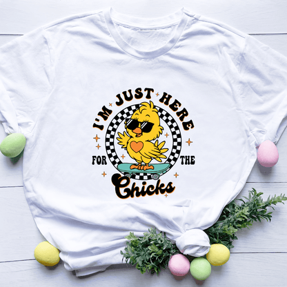 Youth Boys Easter T-Shirt – "Here for the Chicks" - Designs by Lauren Ann