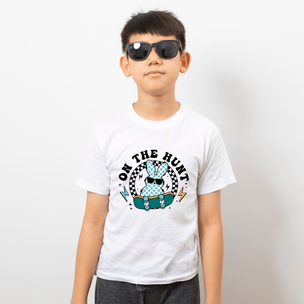 Youth Boys Easter T-Shirt – Skateboarding Bunny - Designs by Lauren Ann