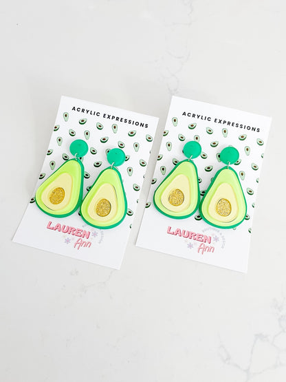 Avocado Earrings - Designs by Lauren Ann