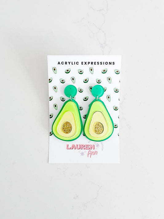 Avocado Earrings - Designs by Lauren Ann
