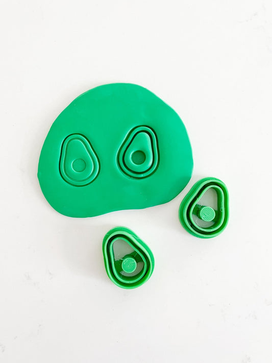 Avocado Polymer Clay Cutter - Studs - Designs by Lauren Ann