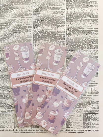 Fueled by Coffee Bookmark - Designs by Lauren Ann
