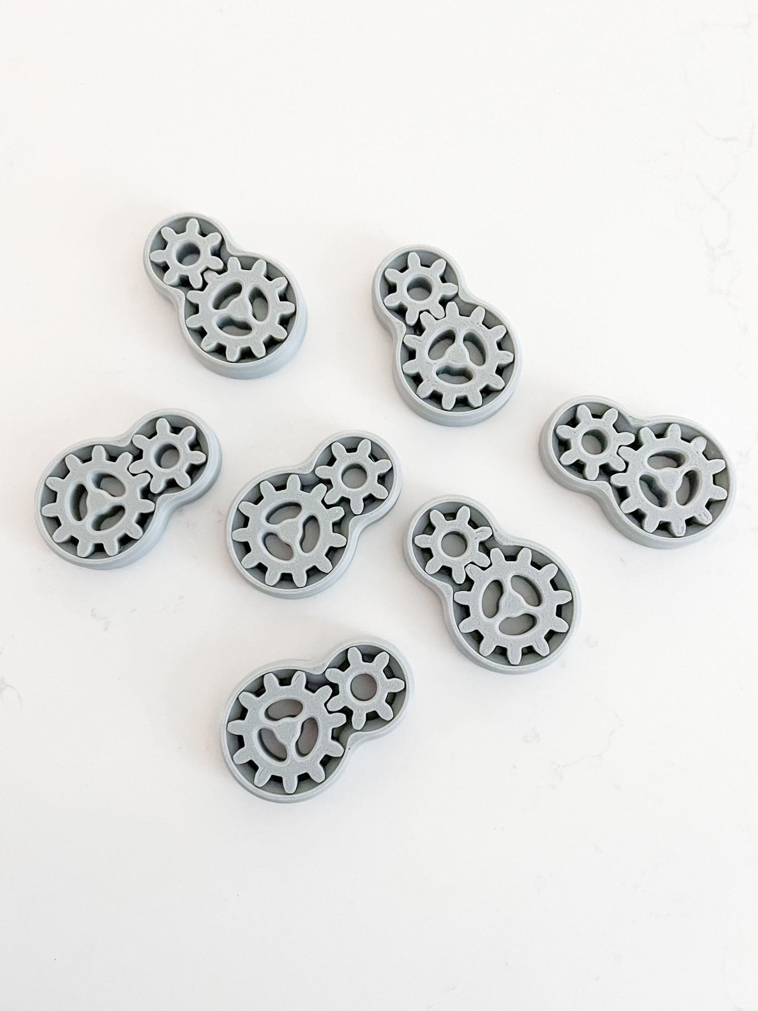 Gray Double Gear Fidget Toy - Designs by Lauren Ann