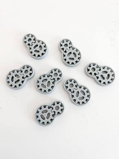 Gray Double Gear Fidget Toy - Designs by Lauren Ann