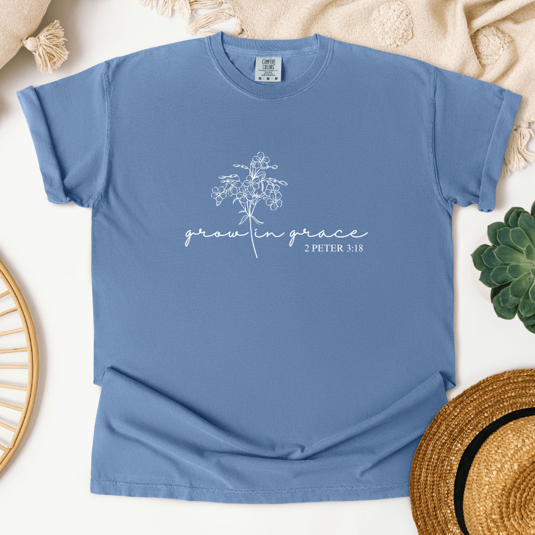 Grow In Grace Denim T - Designs by Lauren Ann