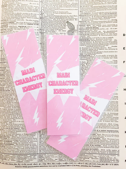 Main Character Energy Bookmark - Designs by Lauren Ann